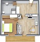 Floorplan Apartment 14 Haus Vorstatt in Fiss